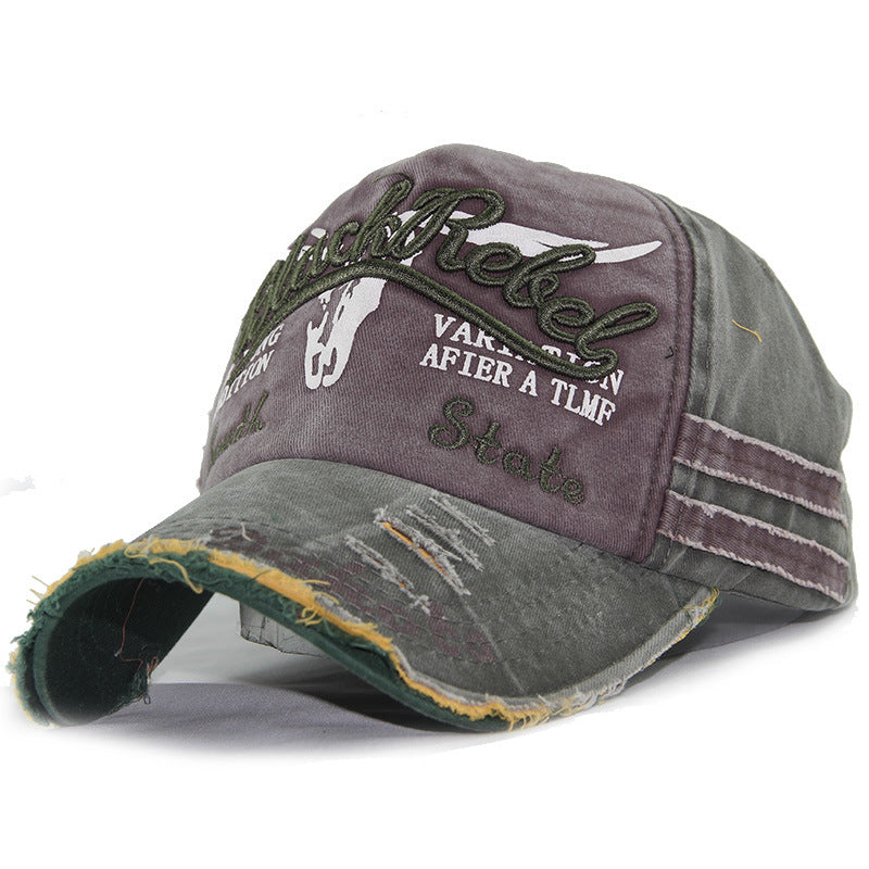 Wholesale Used Ox Head, Washed and Edged New Cotton Baseball Cap